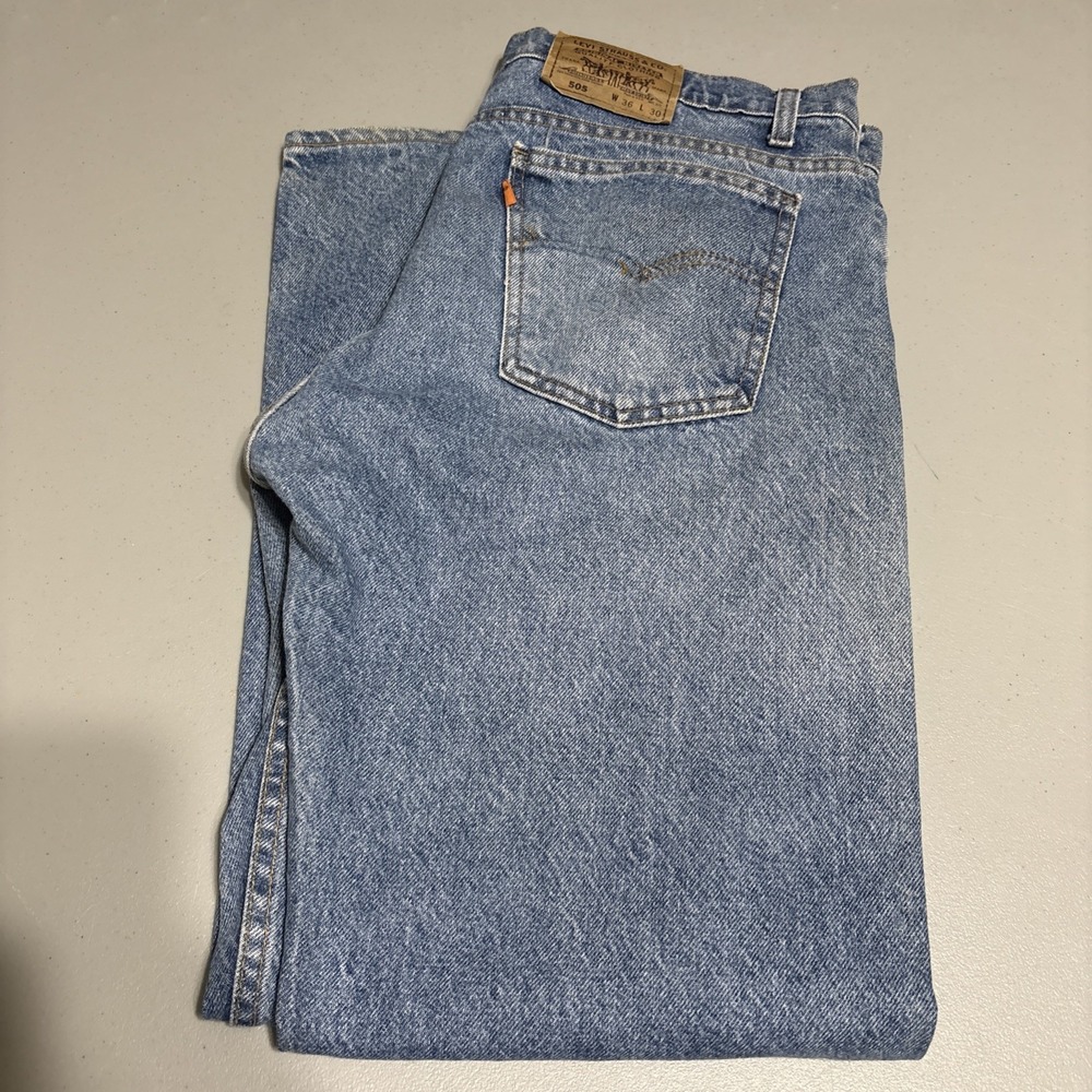 Vintage Levis 505 Orange Tab 90s Size 36X30 Good Condition Distressed